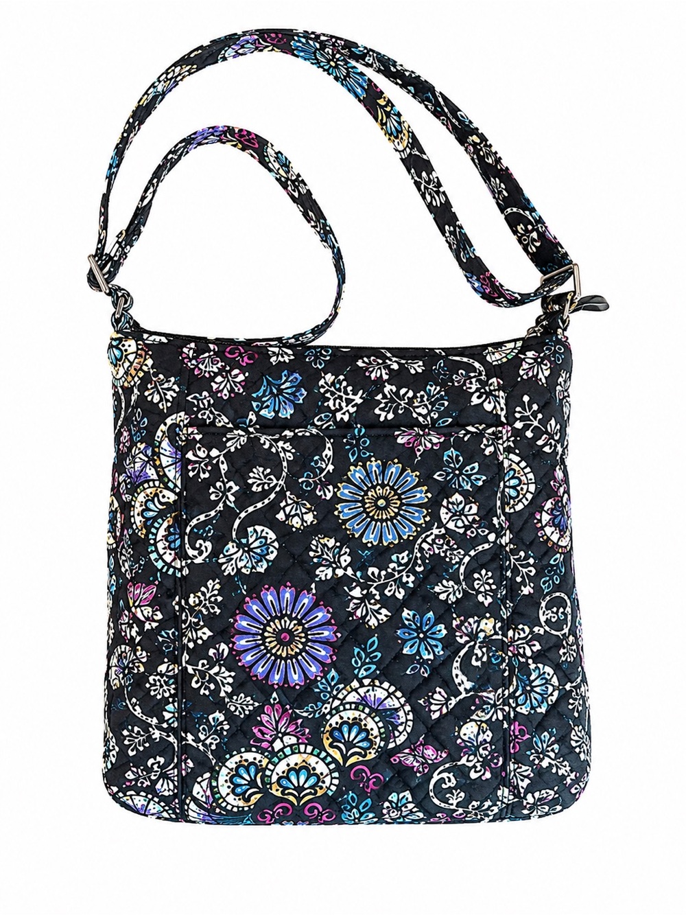 Vera Bradley Floral Quilted Crossbody Shoulder Bag & Wallet Set Black Travel - Picture 11 of 11